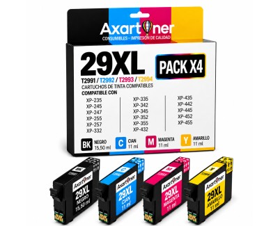 Compatible Pack x4 Epson T2991 / T2992 / T2993 / T2994 - 29XL Cartuchos de Tinta