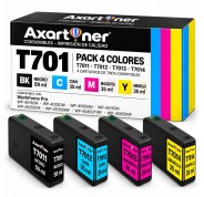 Compatible Pack x4 Epson T7011 / T7012 / T7013 / T7014 Cartuchos de Tinta para WorkForce Pro WP-4015DN, WP-4095DN, WP-4515DN, WP-4525DNF, WP-4595DNF