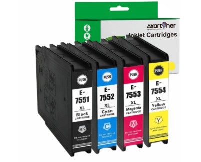 Compatible Pack x 4 Epson T7551 / T7552 / T7553 / T7554 Cartuchos de Tinta Pigmentada