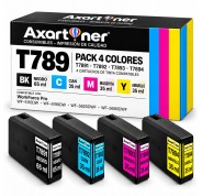 Compatible Pack x4 Epson T7891 / T7892 / T7893 / T7894 Cartuchos de Tinta para Workforce Pro WF-5110DW, WF-5190DW, WF-5620DWF, WF-5690DWF