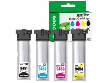Compatible Pack x4 Epson T9451 / T9452 / T9453 / T9454 Cartuchos de Tinta Pigmentada T9441 / T9442 / T9443 / T9444