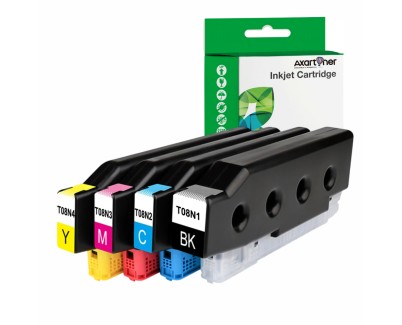 Compatible Pack x4 Epson WorkForce Enterprise AM-C400 Cartuchos de Tintas Pigmentada T08N1 / T08N2 / T08N3 / T08N4