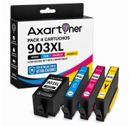 Compatible Pack x4 HP 903XL - Chip reforzado contra actualizaciones - Cartuchos de Tinta