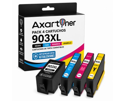 Compatible Pack x4 HP 903XL - Chip reforzado contra actualizaciones - Cartuchos de Tinta