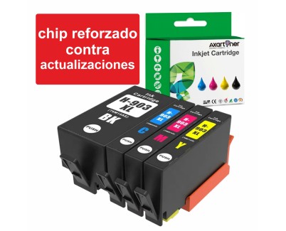 Compatible Pack x4 HP 903XL - Chip Anti-Actualizaciones - Cartuchos de Tinta