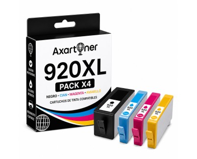 Compatible Pack x4 HP 920XL Cartuchos de Tinta