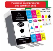 Compatible Pack x4 HP 924e XL / 924 Cartuchos de tinta para HP OfficeJet 8120 / 8120e / 8122e / 8123 / 8124e / 8125e / 8130 / 8130e / 8132e / 8133 / 8134e / 8135e / 8138e / 8139e