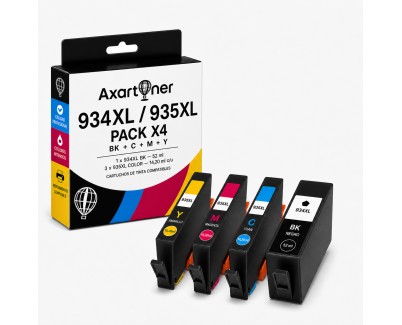 Compatible Pack x4 HP 934XL / HP 935XL Cartuchos de Tinta