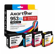 Compatible Pack x4 HP 953XL - Chip Actualizado reforzado contra actualizaciones - Cartuchos de Tinta