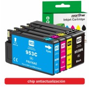 Compatible Pack x4 HP 953XL - Chip Anti-Actualizaciones - Cartuchos de Tinta