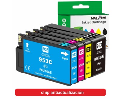 Compatible Pack x4 HP 953XL - Chip Anti-Actualizaciones - Cartuchos de Tinta