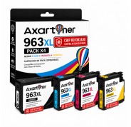 Compatible Pack x4 HP 963XL - Chip reforzado contra actualizaciones - Cartuchos de Tinta 3YP35AE / 6ZC70AE