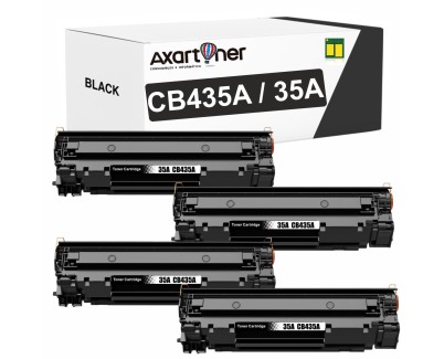 Compatible Pack x4 HP CB435A / 35A Negro Cartucho de Toner para HP LaserJet P1000 P1002 P1005 P1006 P1007 P1009 P1008