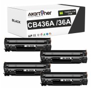 Compatible Pack x4 HP CB436A / 36A Negro Cartucho de Toner para HP LaserJet P1503 P1504 P1505 P1506 M1120 MFP M1522 MFP