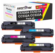 Compatible Pack x4 HP CC530A / CC531A / CC532A / CC533A / 304A Cartuchos de Toner para HP Color Laserjet CP2320 CM2320NF CM2320FXI CP2025 CP2025N CP2025DN