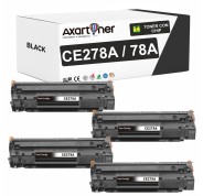Compatible Pack x4 HP CE278A / 78A Negro Cartucho de Toner para HP LaserJet Pro P1566, P1606dn, M1530, M1536, M1536dnf