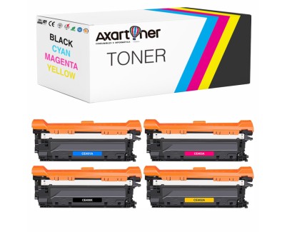 Compatible Pack x4 HP CE400X / CE401A / CE402A / CE403A Cartuchos de Toner 507X - 507A