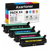 Compatible Pack x4 HP CE400X / CE401A / CE402A / CE403A Cartuchos de Toner 507X - 507A para HP LaserJet Enterprise 500 Color M551 M551N M551DN M551XH M575f M575c M575dn M570dw M570dn