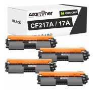 Compatible Pack x4 HP CF217A / 17A Negro Cartuchos de Toner para Laserjet Pro M102a M102w MFP M130a M130fn M130fw M130nw