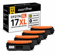 Compatible Pack x4 HP CF217A XL / 17A XL Negro Cartucho de Toner Alta Capacidad / Jumbo para Laserjet Pro M102a M102w MFP M130a M130fn M130fw M130nw