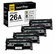 Compatible Pack x4 HP CF226A / 26A Negro Cartuchos de Toner para HP LaserJet Pro M402, MFP M426