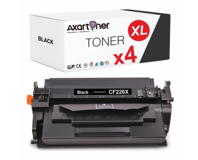 Compatible Pack x4 HP CF226X / 26X Negro Cartuchos de Toner para HP LaserJet Pro M402, MFP M426