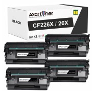 Compatible Pack x4 HP CF226X / 26X Negro Cartuchos de Toner para HP LaserJet Pro M402, MFP M426