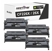 Compatible Pack x4 HP CF226X / 26X Negro Cartuchos de Toner para HP LaserJet Pro M402dn, M402n, M402d, M426dw, M426fdn, M426fdw, M402dne, M402dw, M402m, M426m