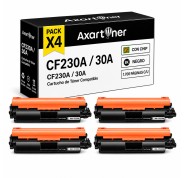 Compatible Pack x4 HP CF230A / 30A Negro Cartucho de Toner para HP LaserJet Pro M203dw, M203dn, M227fdw, M227fdn, M227sdn