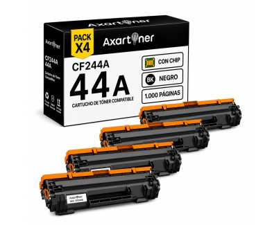 Compatible Pack x4 HP CF244A / 44A Negro Cartucho de Toner para HP LaserJet Pro M14a M14w M15a M15W M27a M27w MFP M28a MPF M28w