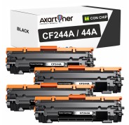Compatible Pack x4 HP CF244A / 44A Negro Cartucho de Toner para HP LaserJet Pro M14a M14w M15a M15W M27a M27w MFP M28a MPF M28w