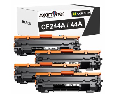 Compatible Pack x4 HP CF244A / 44A Negro Cartucho de Toner para HP LaserJet Pro M14a M14w M15a M15W M27a M27w MFP M28a MPF M28w