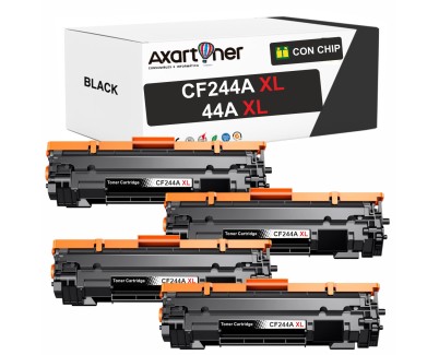 Compatible Pack x4 HP CF244A XL / 44A XL Negro Cartucho de Toner (alta capacidad / jumbo) para HP LaserJet Pro M14a M14w M15a M15W M27a M27w MFP M28a MPF M28w