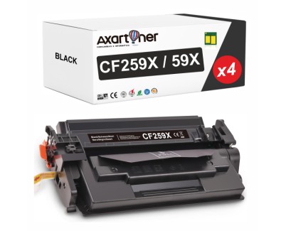 Compatible Pack x4 HP CF259X / 59X - CON CHIP ACTUALIZADO - Negro Cartucho de Toner para HP LaserJet Pro M304, M404, MFP M428