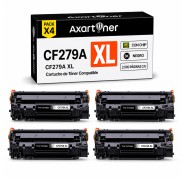 Compatible Pack x4 HP CF279A XL / 79X Negro Cartucho de Toner Alta Capacidad / Jumbo para HP LaserJet Pro M12a / M12w / MFP M26a / MFP M26nw