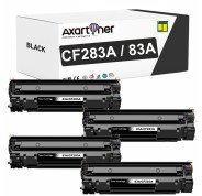 Compatible Pack x4 HP CF283A / 83A Negro Cartuchos de Toner para HP LaserJet Pro MFP M125nw, M127fw, M127fn, M201dw, M225dw, M125a, M201n