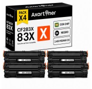 Compatible Pack x4 HP CF283X / 83X Negro Cartuchos de Toner para HP LaserJet Pro M201dw M201n MFP M225dn M225dw