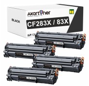 Compatible Pack x4 HP CF283X / 83X Negro Cartuchos de Toner para HP LaserJet Pro M201dw M201n MFP M225dn M225dw
