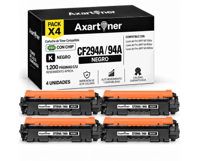 Compatible Pack x4 HP CF294A / 94A Negro Cartucho de Toner para HP LaserJet Pro M118 M118dw MFP M148 M148dw M148fdw M149fdw