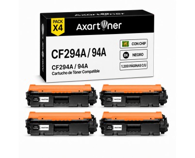 Compatible Pack x4 HP CF294A / 94A Negro Cartucho de Toner para HP LaserJet Pro M118 M118dw MFP M148 M148dw M148fdw M149fdw