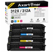 Compatible Pack x4 HP CF380X / CF381A / CF382A / CF383A / 312A - 312X / 312A Cartuchos de Toner para HP Color LaserJet Pro MFP M476dn / M476dw / M476nw