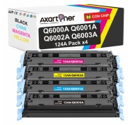 Compatible Pack x4 HP Q6000A / Q6001A / Q6002A / Q6003A / 124A Cartuchos de Toner para HP Color LaserJet 1600, 2600n, 2605, 2605dn, 2605dtn, CM1015, CM1015 MFP, CM1017, CM1017 MFP