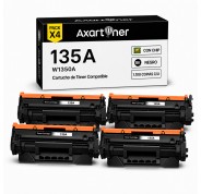 Compatible Pack x4 HP W1350A / 135A - CON CHIP - Negro Cartucho de Toner (NO usar en HP+ / Serie E) para HP LaserJet M207dw M209d M209dw / MFP M232dw M233dw M234d M234dw M234sdn M234sdw M235dw M235sdw M236dw M237dw