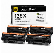 Compatible Pack x4 HP W1350X / 135X - CON CHIP - Negro Cartucho de Toner (NO usar en HP+ / Serie E) para HP LaserJet M207dw M209d M209dw / MFP M232dw M233dw M234d M234dw M234sdn M234sdw M235dw M235sdw M236dw M237dw