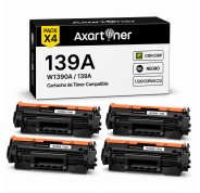 Compatible Pack x4 HP W1390A / 139A - CON CHIP - Negro Cartucho de Toner para HP LaserJet Pro 3001dn 3001dw 3002dn 3002dw 3003dn 3003dw 3004dn 3004dw / Lasejert Pro MFP 3101fdn 3101fdw 3102fdn 3102fdw 3103fdn 3103fdw 3104fdn 3104fdw