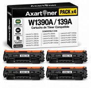 Compatible Pack x4 HP W1390A / 139A - CON CHIP - Negro Cartucho de Toner para HP LaserJet Pro 3001dn 3001dw 3002dn 3002dw 3003dn 3003dw 3004dn 3004dw / Lasejert Pro MFP 3101fdn 3101fdw 3102fdn 3102fdw 3103fdn 3103fdw 3104fdn 3104fdw