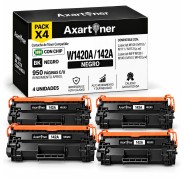 Compatible Pack x4 HP W1420A / 142A - CON CHIP - Negro Cartucho de Toner (NO usar en impresoras terminan en E)  para HP LaserJet MFP M140w LaserJet M110w M110 M140 M140w M139w