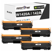 Compatible Pack x4 HP W1420A / 142A - CON CHIP - Negro Cartucho de Toner (NO usar en impresoras terminan en E)  para HP LaserJet MFP M140w LaserJet M110w M110 M140 M140w M139w