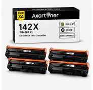 Compatible Pack x4 HP W1420A XL / 142X - CON CHIP - Negro Cartucho de Toner (NO usar en impresoras que terminan en E) para HP LaserJet MFP M140w LaserJet M110w M110 M140 M140w M139w