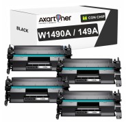 Compatible Pack x4 HP W1490A / 149A - CON CHIP - Negro Cartucho de Toner (NO usar en impresoras terminan en E) para HP LaserJet Pro 4002d 4002dn 4002dw 4002n MFP 4102dw MFP 4102fdn MFP 4102fdw MFP 4103dw MFP 4103fdn